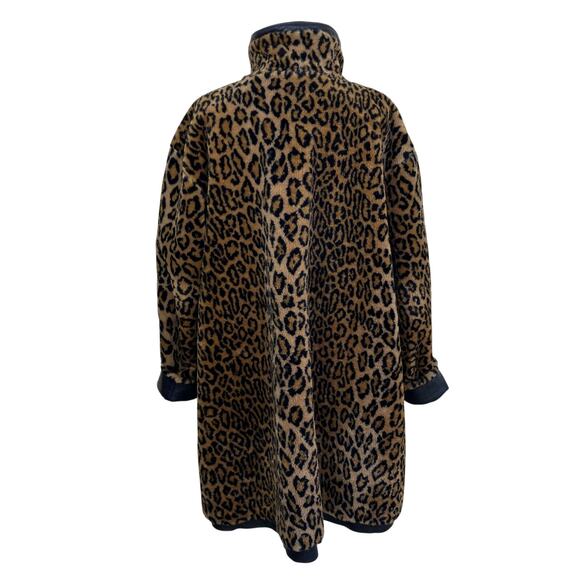 Lillie Rubin L/XL Vtg 90s Reversible Jacket Leather and Faux-fur Animal Print - Picture 3 of 16